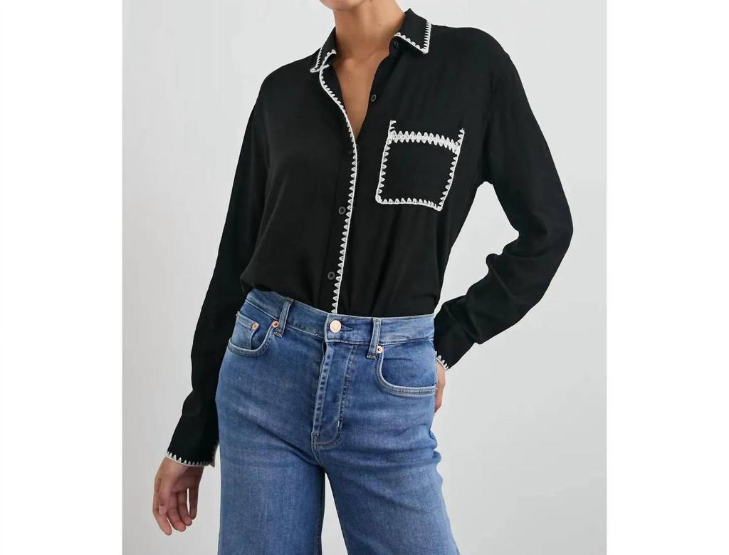 Rails Charli Shirt In Black Blanket