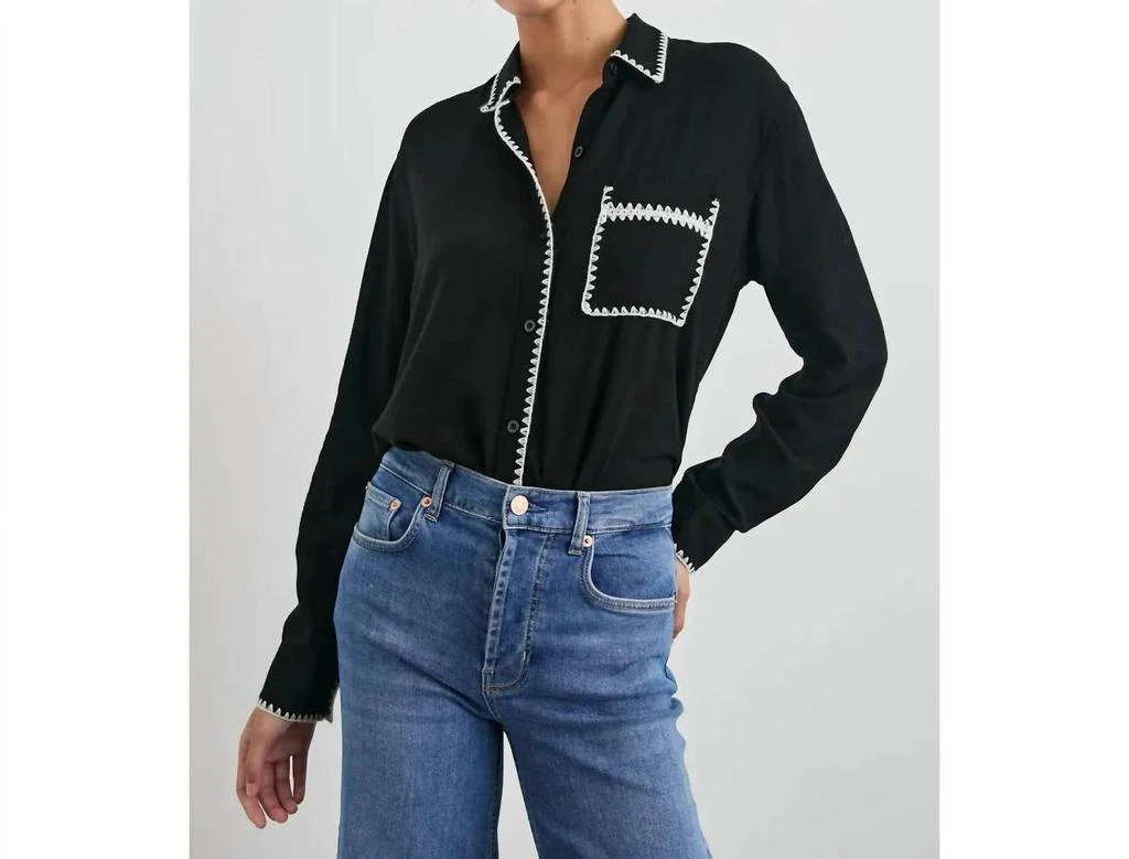 Rails Charli Shirt In Black Blanket 1