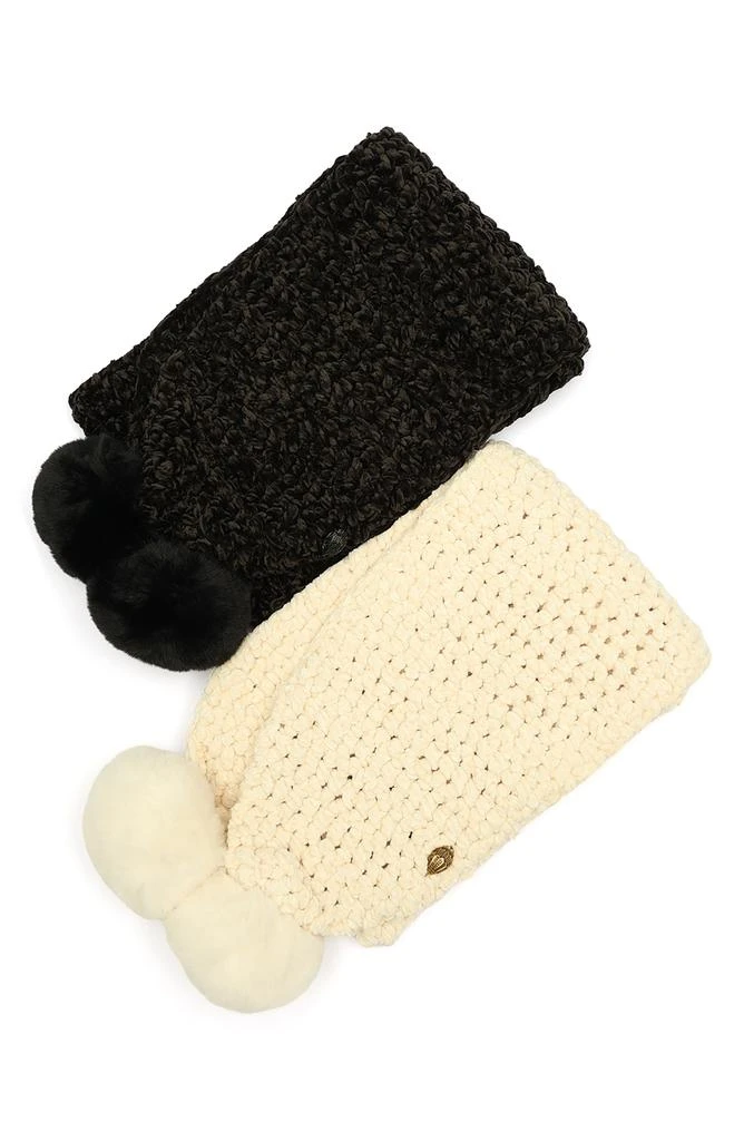 Kurt Geiger Chunky Chenille Pompom Scarf 3