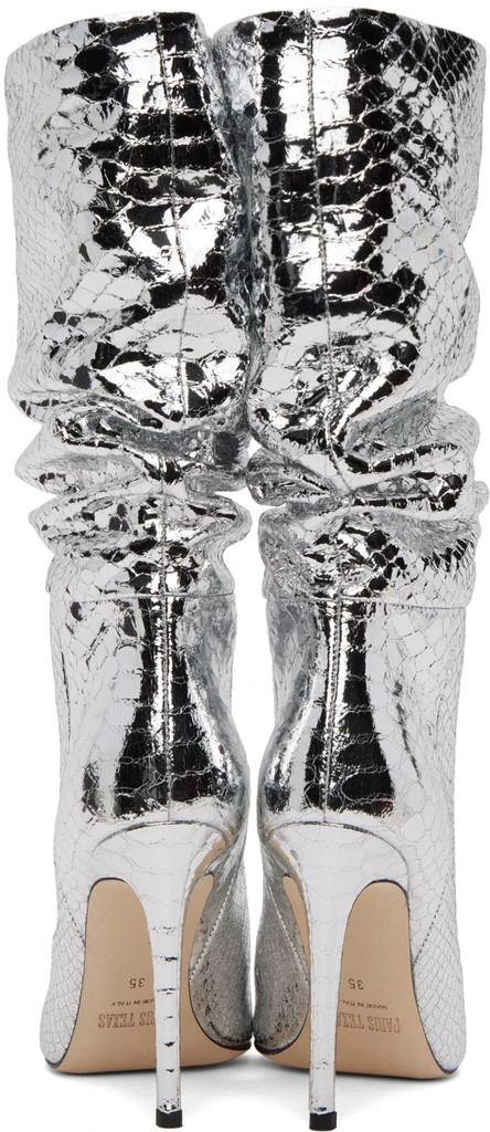 Paris Texas Silver Snake Slouchy Boots 2