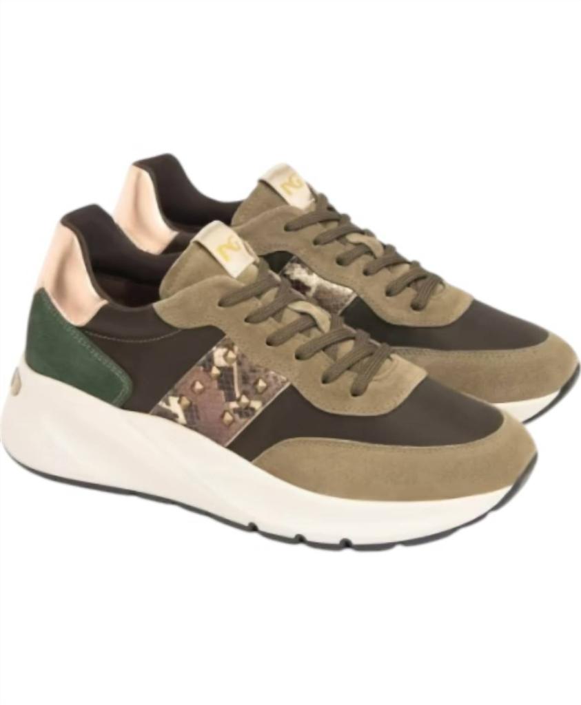 NeroGiardini Women's Bomber Verdone Sneakers In Velour Stone