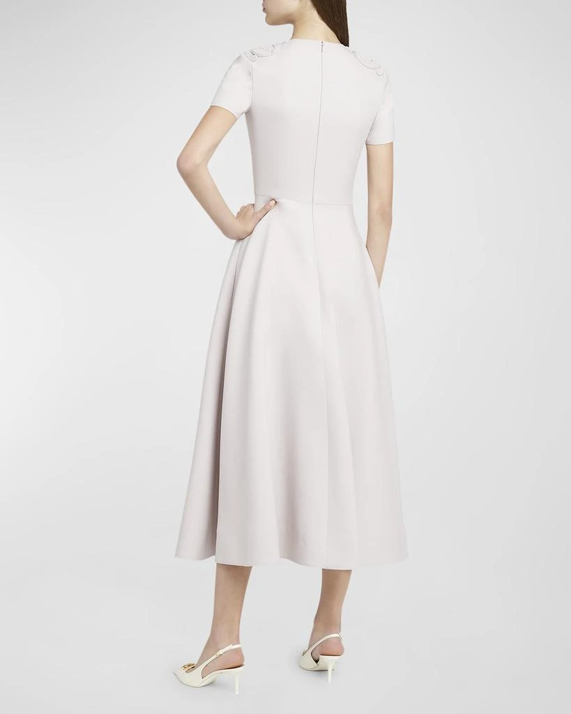 Valentino Flower Embroidered Midi Dress 3
