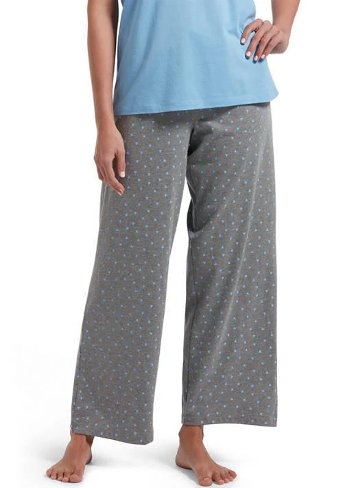Hue Women's Sleepwell Printed Knit Capri Pajama Pants Made with Temperature Regulating Technology