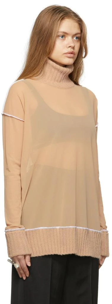 MAISON MARGIELA Tan Reversed Pullover Turtleneck 2