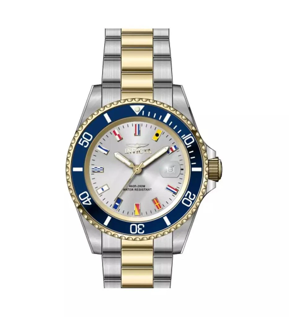 Invicta Men's 49887 Pro Diver  Quartz 3 Hand Silver Dial Watch 3