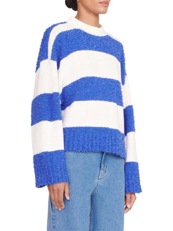 Staud Delaney Textured Striped Sweater 3