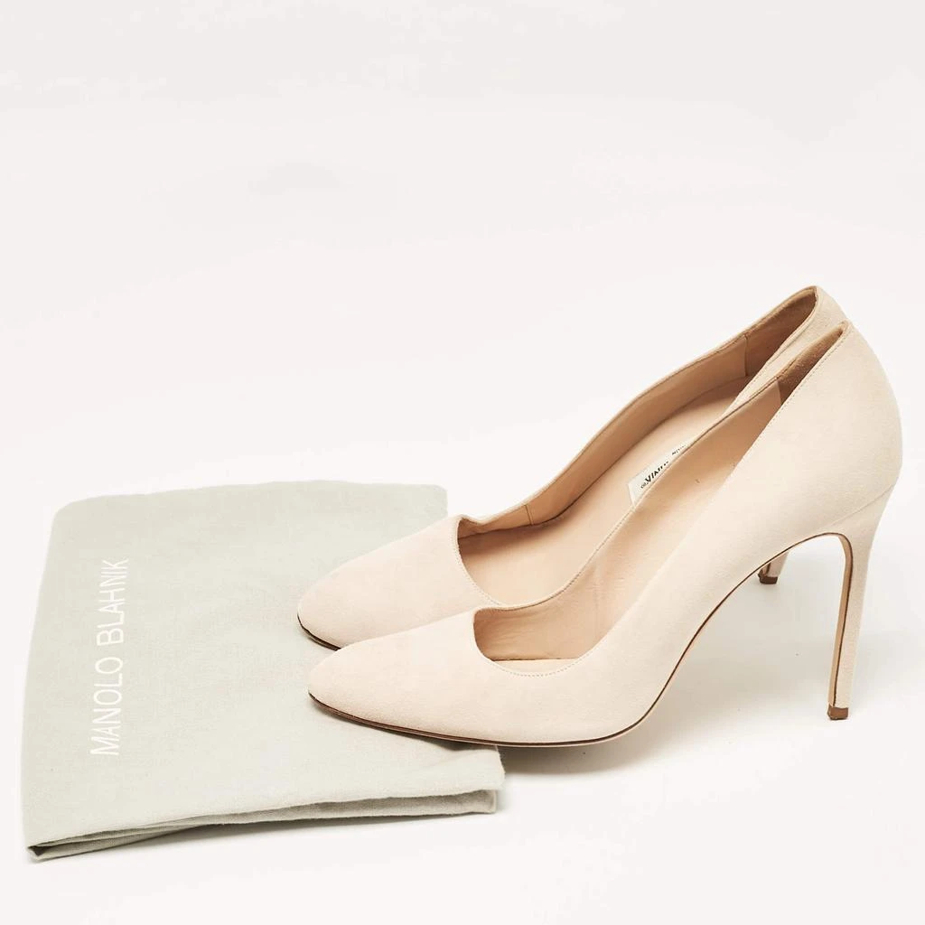 Manolo Blahnik Manolo Blahnik Beige Suede Pointed Toe BB Pumps Size 41 9