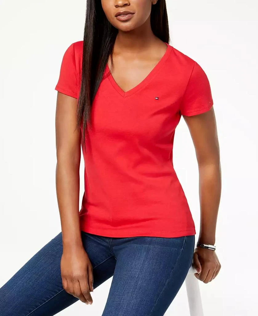 Tommy Hilfiger Women
s V-Neck T-Shirt, Created for Macy
s 1