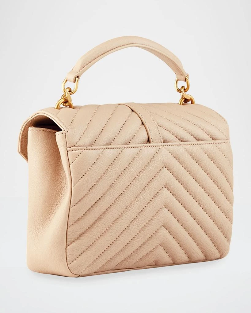 Yves Saint Laurent College Medium Flap YSL Shoulder Bag in Quilted Leather 3