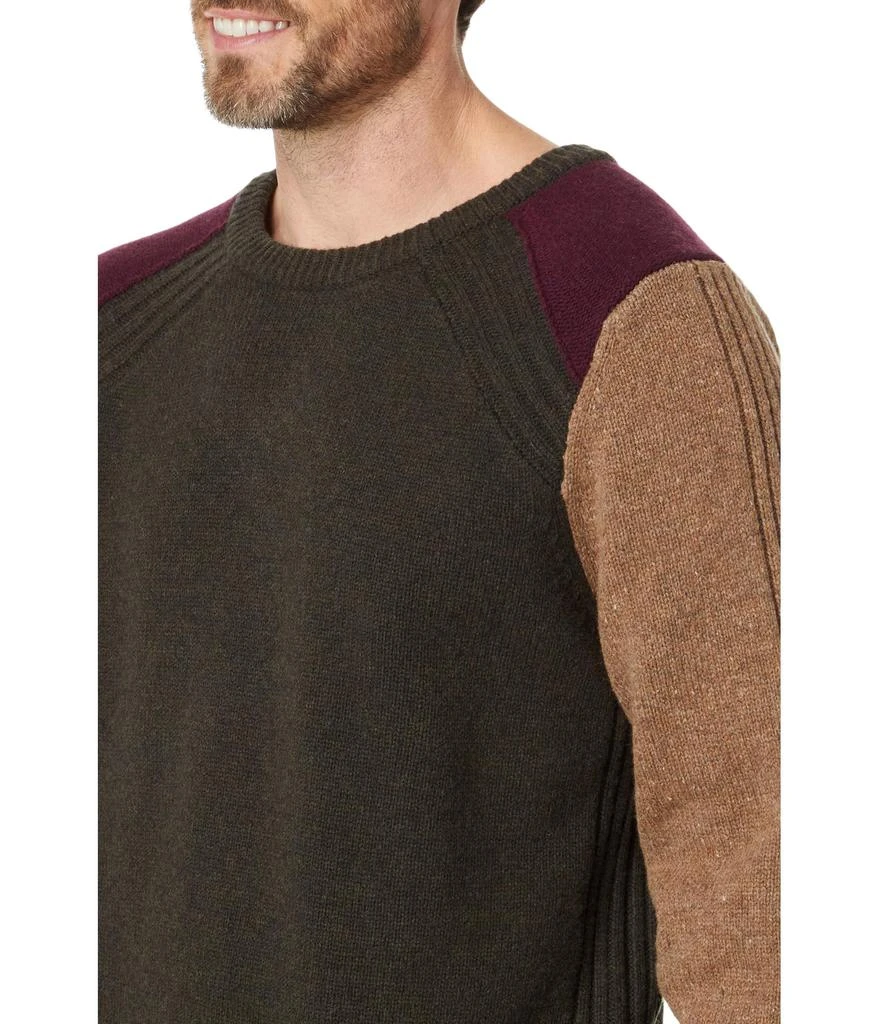 L.L.BEAN Rangeley Merino Crew Neck Color-Block Sweater 3