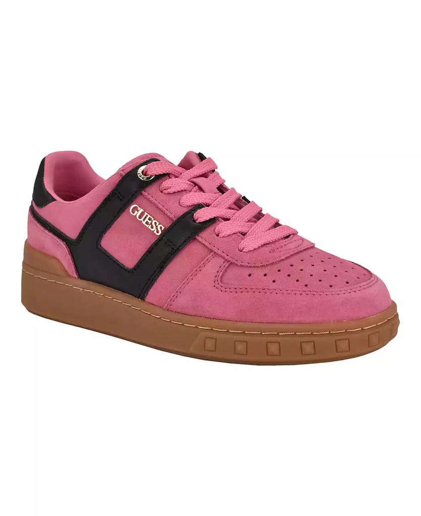 GUESS Women's Inart Low Profile Sporty Gum Bottom Lace-Up Sneakers