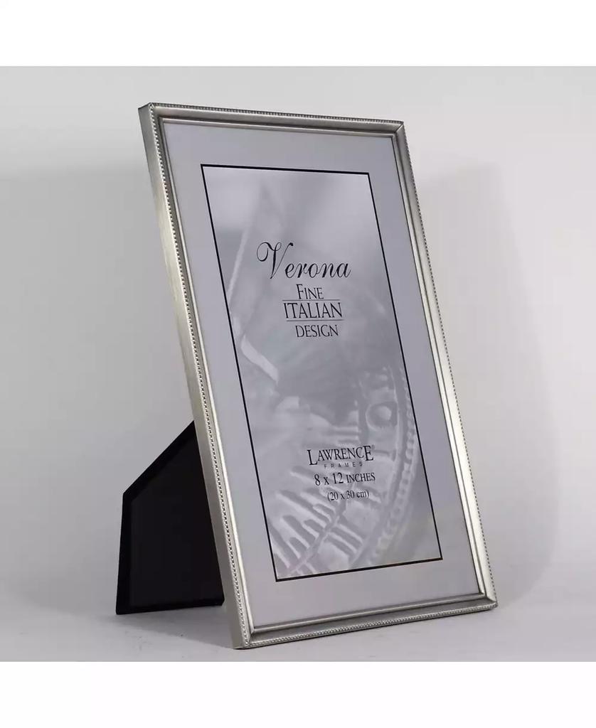 Lawrence Frames Antique Pewter Picture Frame - Bead Border Design - 8" x 12"