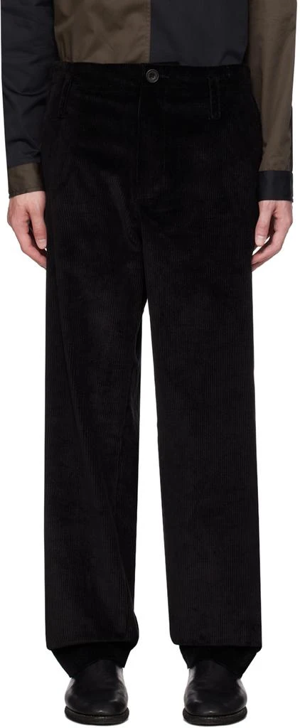 3MAN Black Four-Pocket Trousers 1