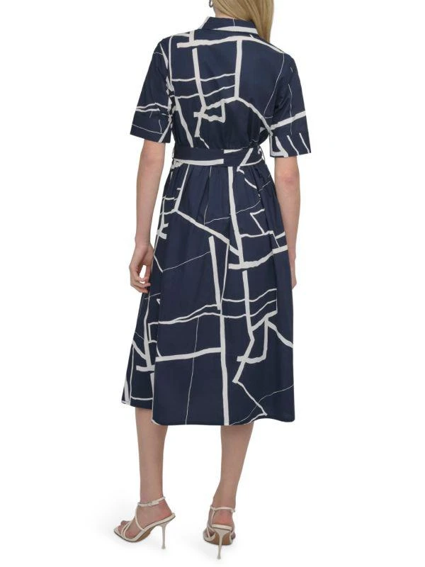 DKNY Abstract Short Sleeve Midi Shirtdress 2