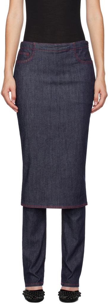 スカート Alaia Asymmetric spiral skirt Alaïa Asymmetric Spiral Skirt in Blue | Lyst