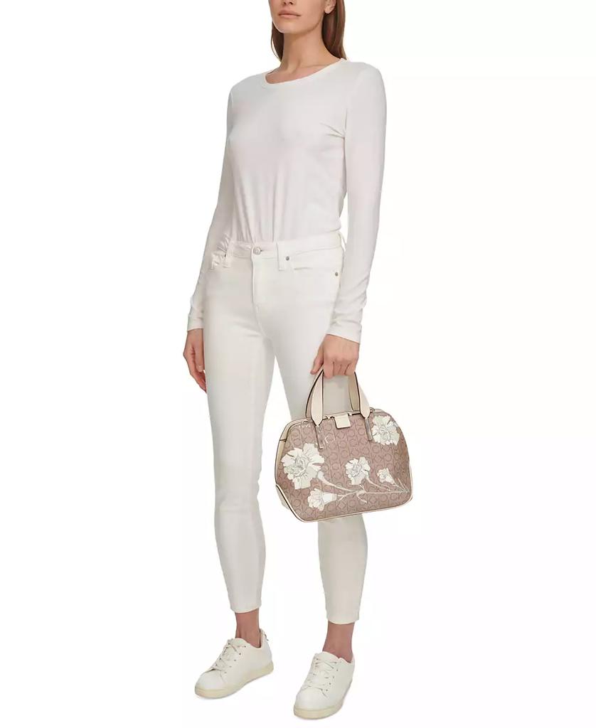 Calvin Klein Audrey Floral Signature Convertible Satchel