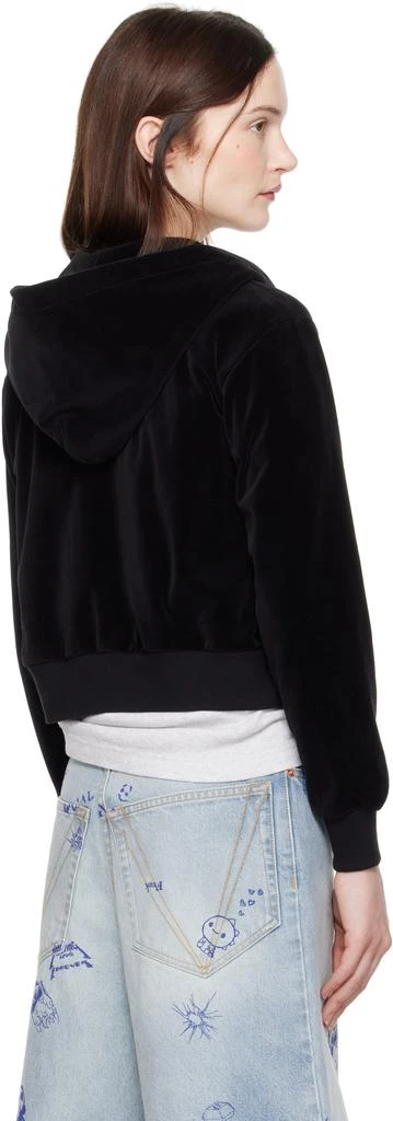 Bape Black Crystal Stone Ape Head Velour Hoodie 3