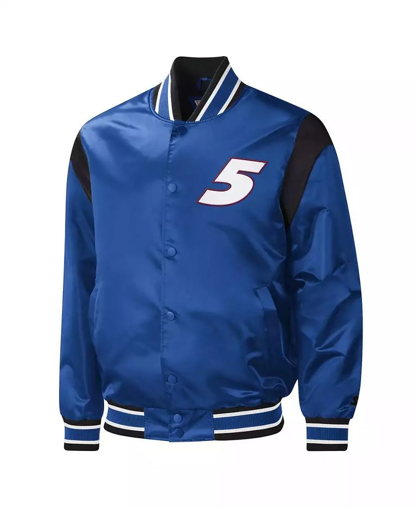 Starter Men's Royal Kyle Larson Force Play Full-Snap Varsity Jacket 2