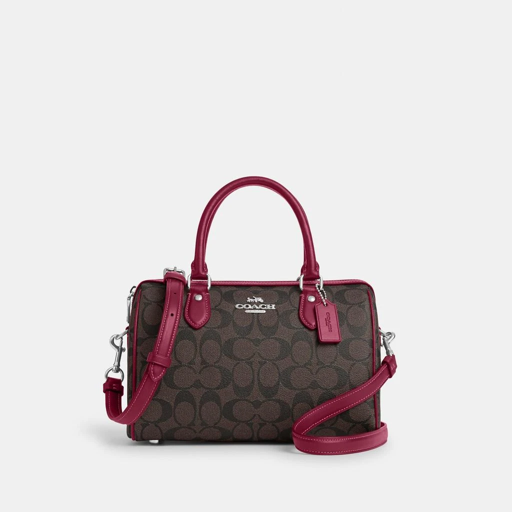 Coach Rowan Satchel In Signature Canvas 10