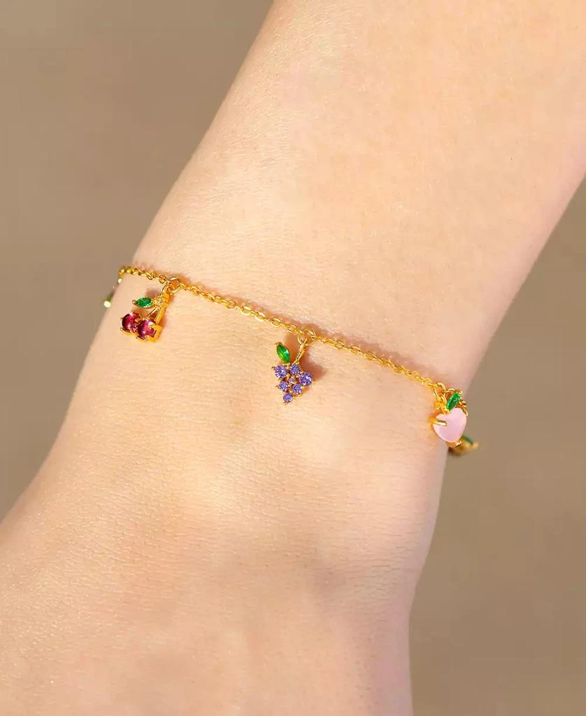 Girls Crew Crystal Multi-Color Fruit Basket Bracelet 2
