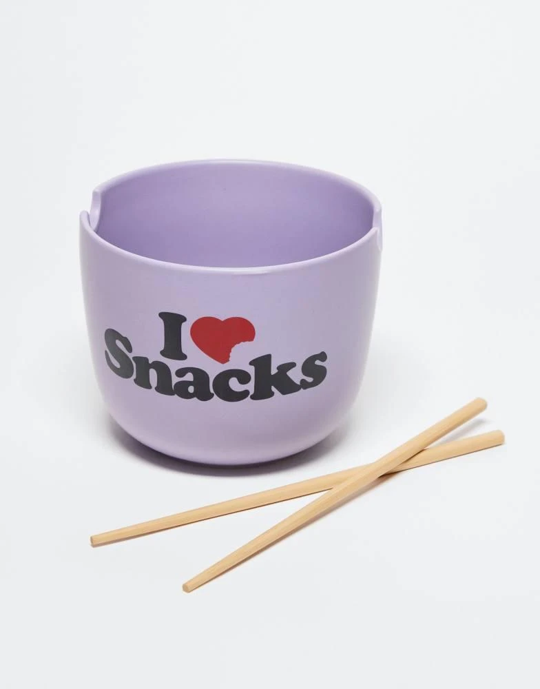 TYPO Typo I heart snacks bowl in purple 2