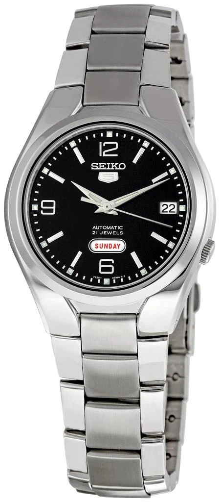 Seiko Seiko 5 Black Dial Stainless Steel Men's Watch SNK623
