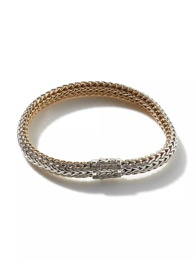 John Hardy Classic Chain 18K Gold & Sterling Silver Reversible Bracelet 5
