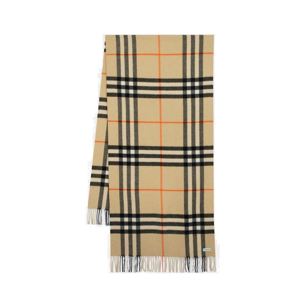 Burberry Burberry Checked Fringed-Edge Scarf from Cettire