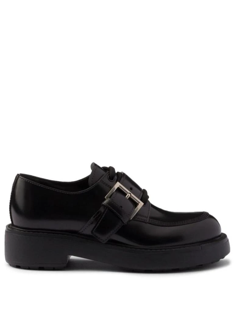 Prada Prada Brushed Leather Lace-Up Shoes 1