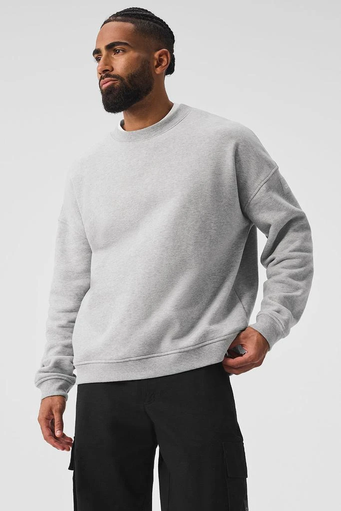 Alo Renown Heavy Weight Crew Neck Pullover - Athletic Heather Grey 1
