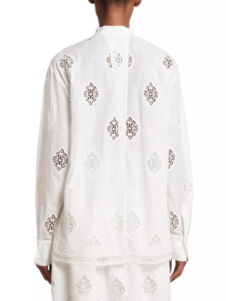 Erdem Open-Back Lace-Paneled Shirt 5