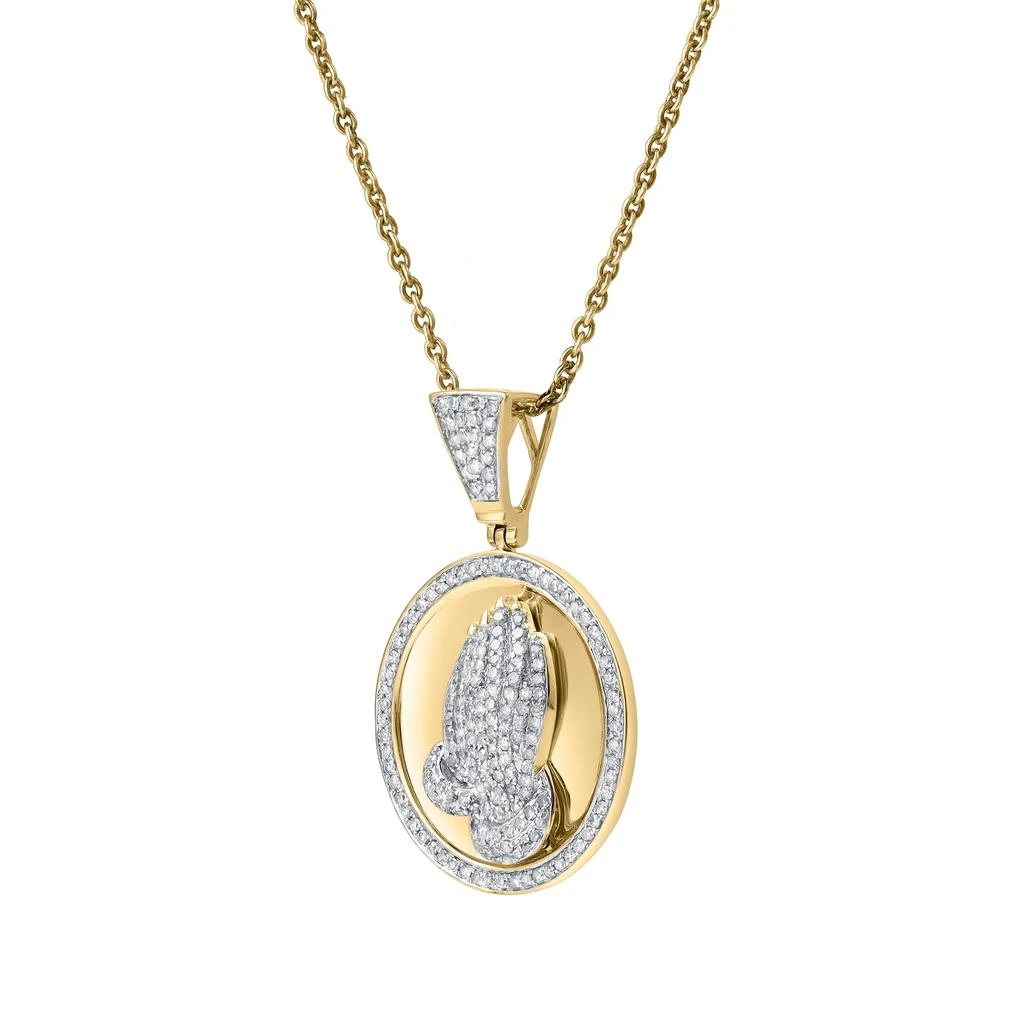 LuvMyJewelry Virtue 10K Gold Diamond Pendant - 0.85 CT