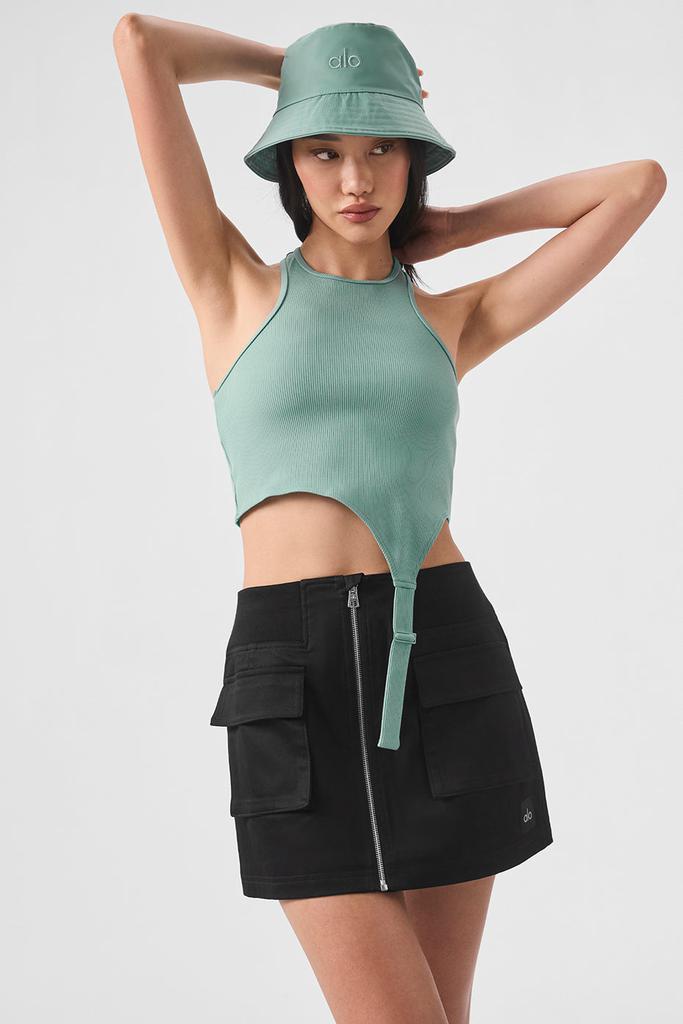 Alo Yoga Alosoft Ribbed Revelation Tank - Botanical Green