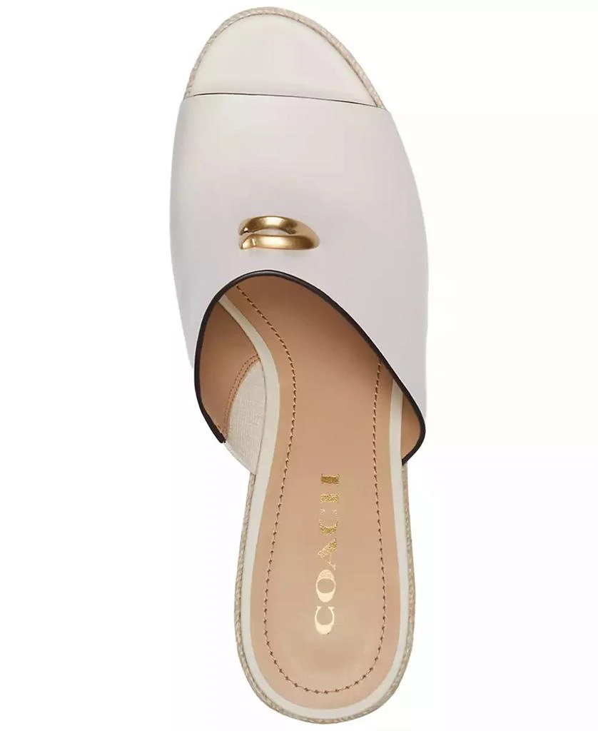 Coach Gloria C Slide-On Espadrille Platform Wedge Sandals 4