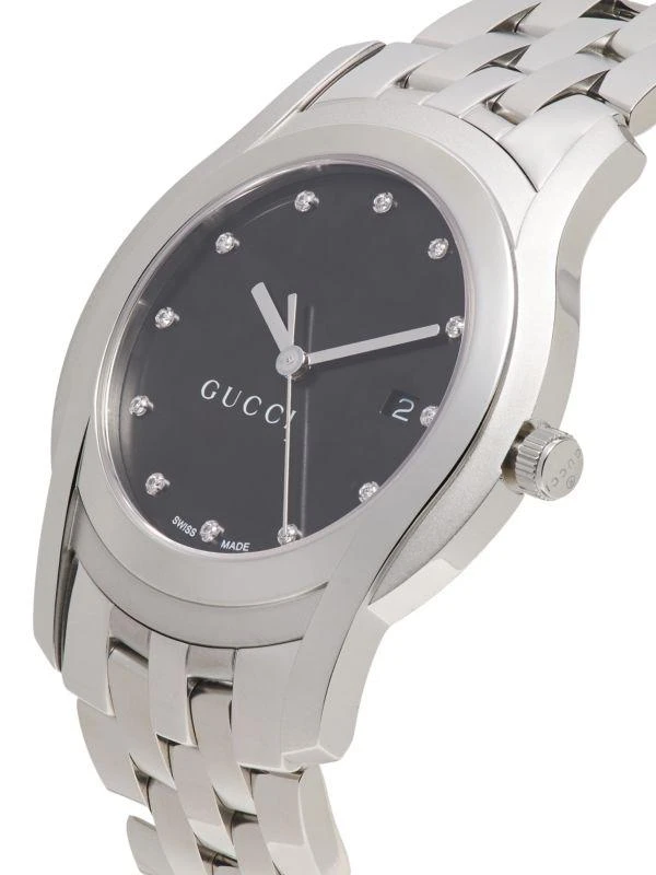 G Class Stainless Steel & 0.072 TCW Diamond Bracelet Watch  display picture 2