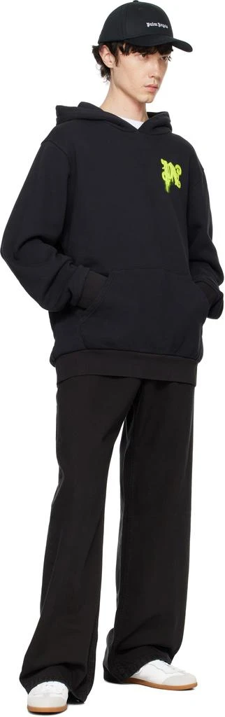 Palm Angels Black Monogram Loose Fit Jeans 4