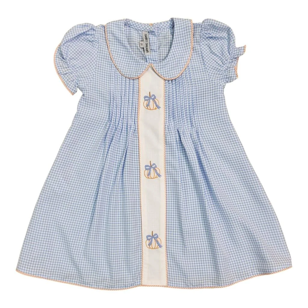 Sweet Dreams Sweet Dreams - Girl
s Gingham Pumpkin Dress 1