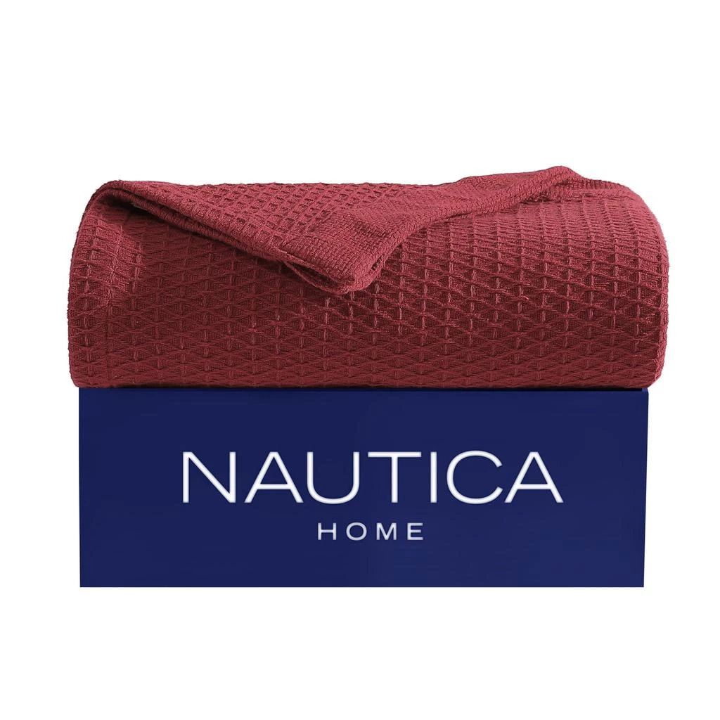 Nautica Baird Red Full/Queen Blanket 1