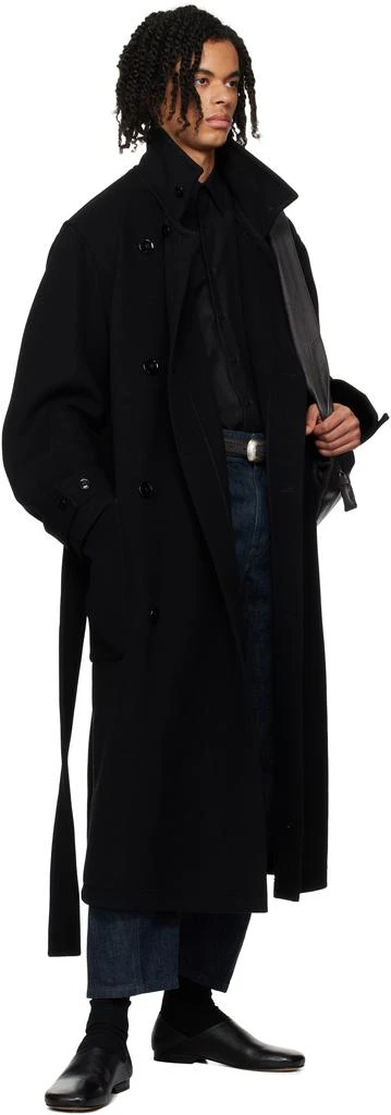 Lemaire Black Wrap Coat 5