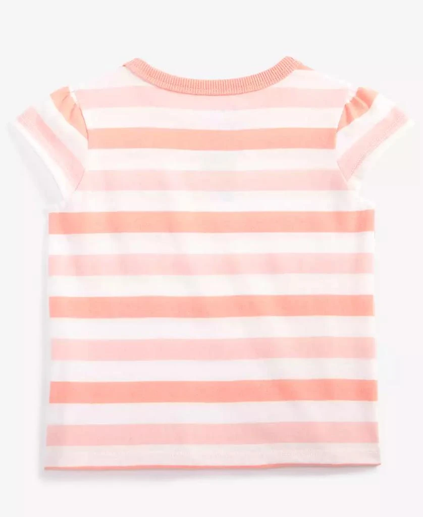 First Impressions Baby Girl Prairie Stripe Cotton-Blend T-Shirt, Created for Macy's 2
