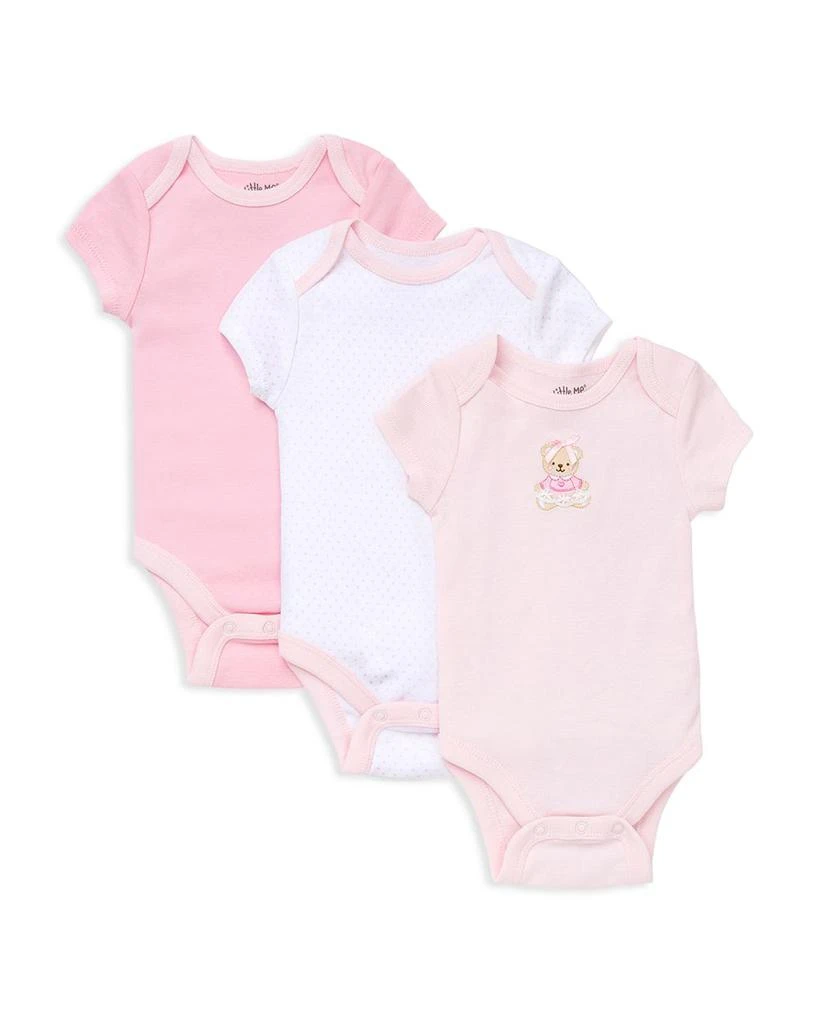 Little Me Girls' Bear Bodysuit, 3 Pack - Baby 1