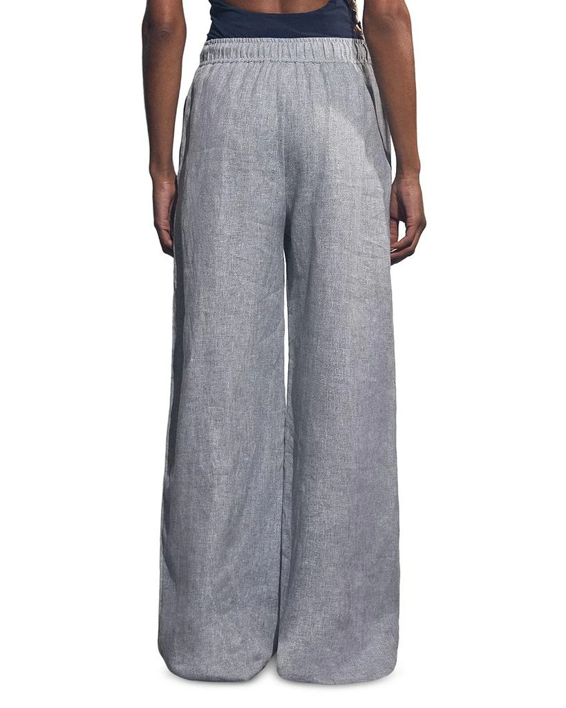 REISS Petite Willow Linen Wide Leg Trousers 2