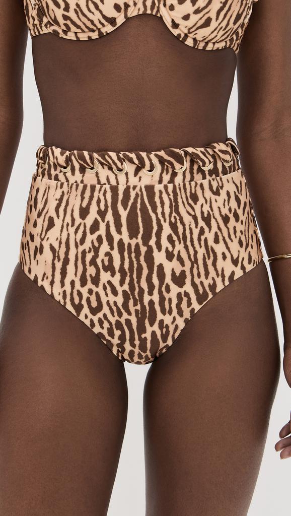 Zimmermann Cascadian High Waist Bikini Bottoms