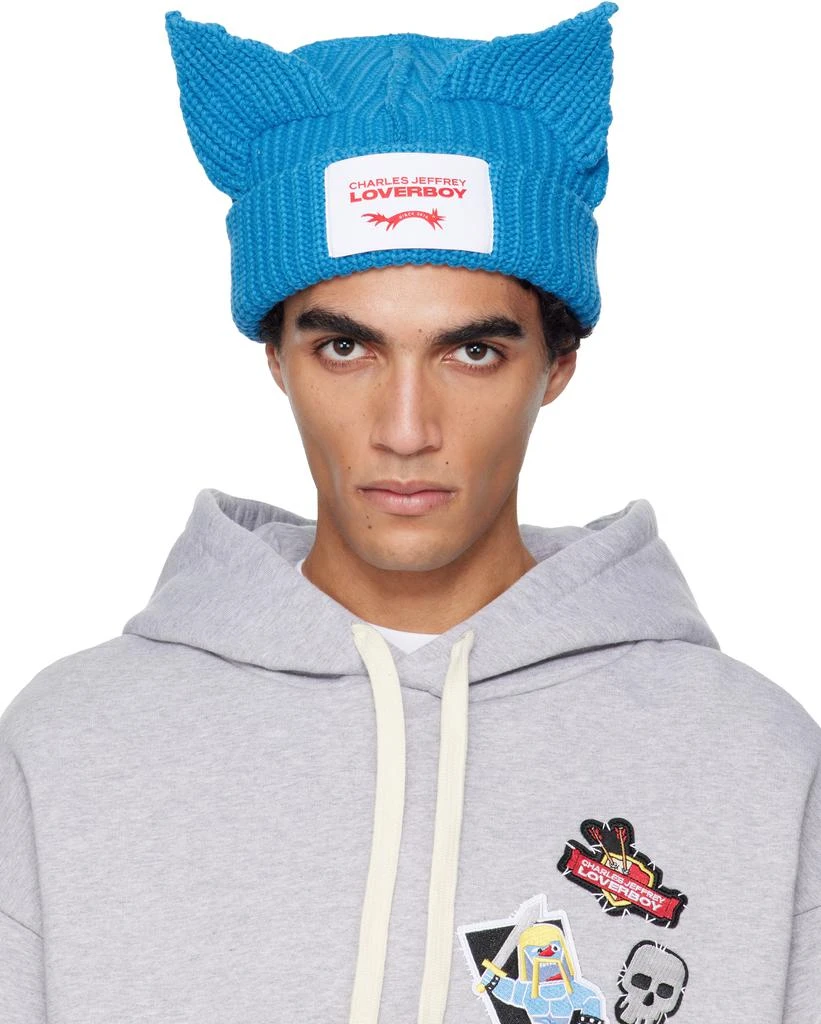 Charles Jeffrey Loverboy Blue Chunky Ears Beanie