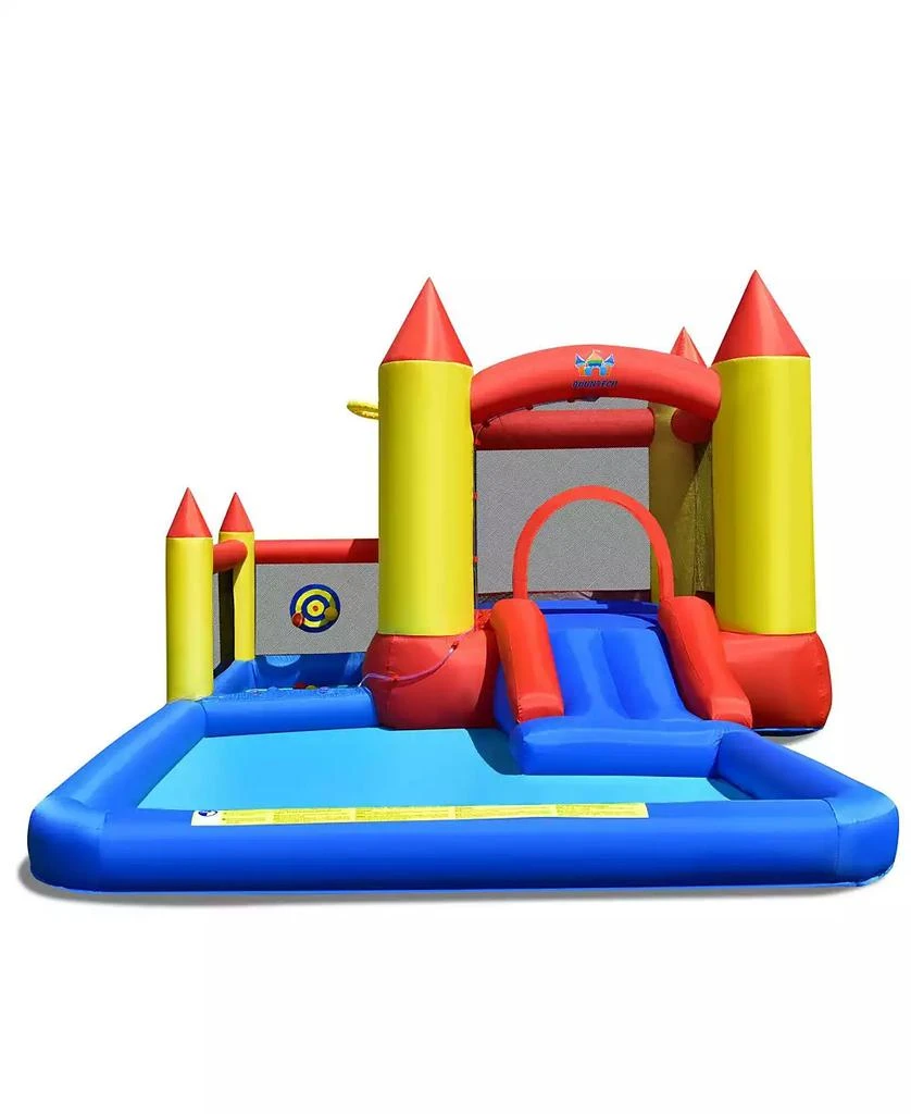 Slickblue Inflatable Water Slide Castle Kids Bounce House with 480W Blower 6