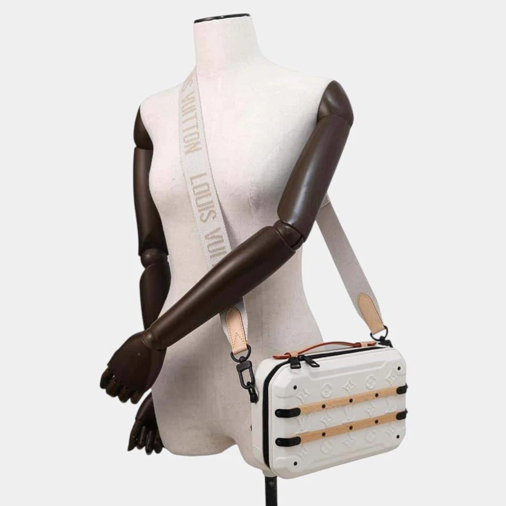 Louis Vuitton Louis Vuitton White/Black Calf Leather future trunk 14