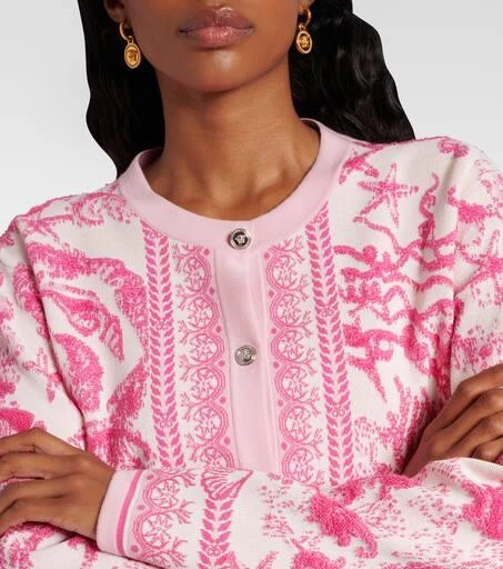Versace Underwater Barocco jacquard cardigan 4