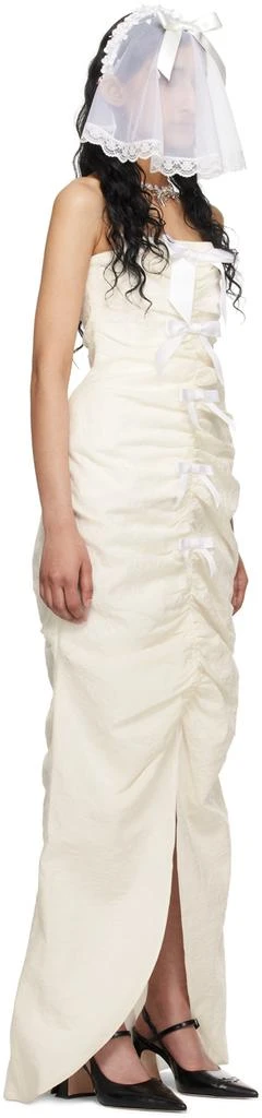 Shushu/Tong SSENSE Exclusive Off-White Ruched Maxi Dress 2