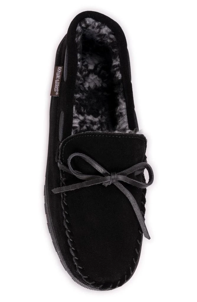 MUK LUKS Paul Printed Berber Suede Faux Fur Lined Slipper 4