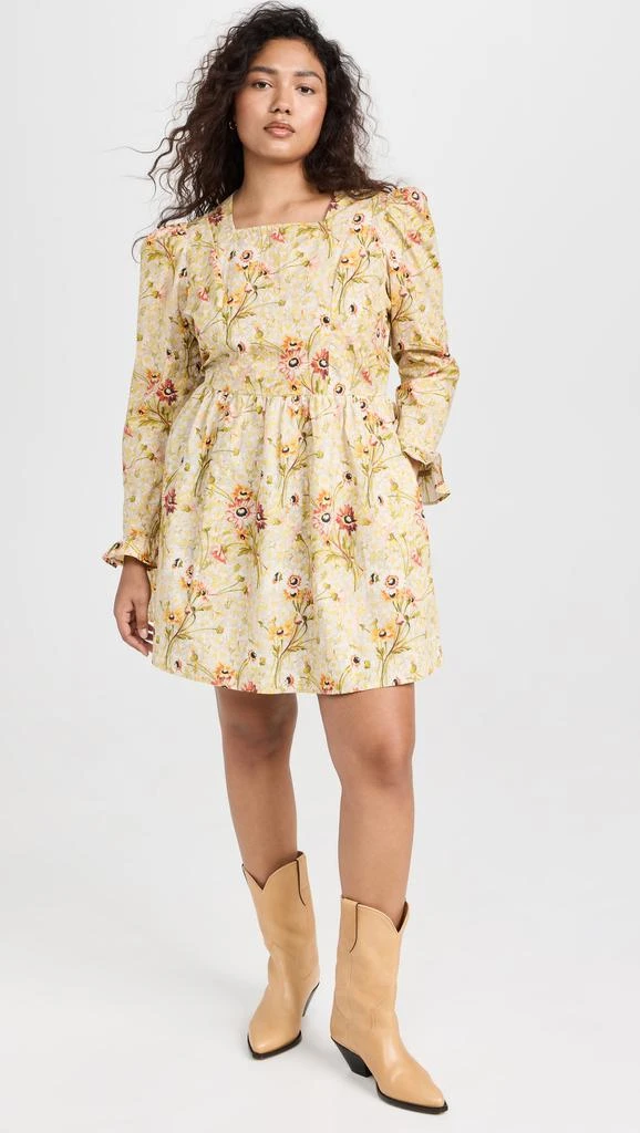 BATSHEVA Square Neck Mini Prairie Dress 10